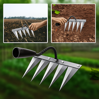 5 Teeth Carbon Steel Garden Weeding